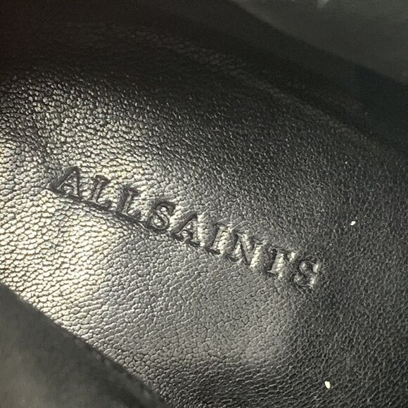 All Saints Aster Gray Snake Print Leather Western Ankle Boots Women’s SZ 36/5.5 - Picture 12 of 12